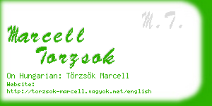 marcell torzsok business card